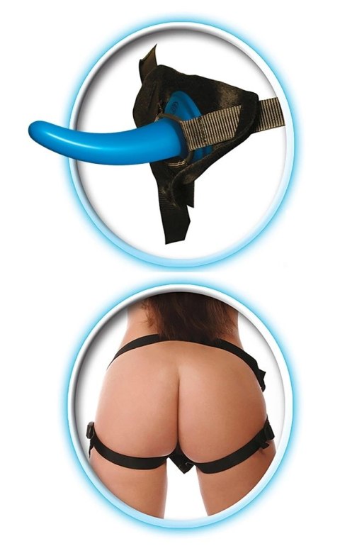 Fetish Fantasy Series Uprząż z niebieską nakładką 12,6 cm regulowana