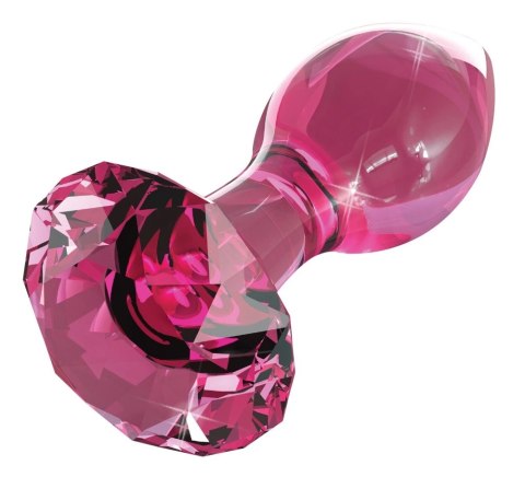 Icicles Szklany Stożkowy Korek Anatomiczny Rożowy 9cm