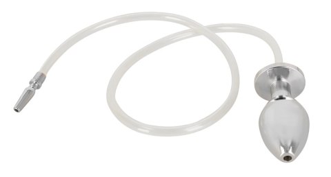 Mystim Plug & Play - Zestaw intymny ze stali nierdzewnej i silikonową rurką