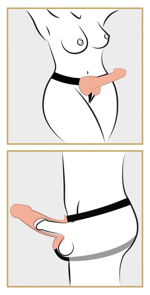 Pipedream Fetish Fantasy Series Pas Intymny z Anatomiczną Nakładką Cielistą 24cm