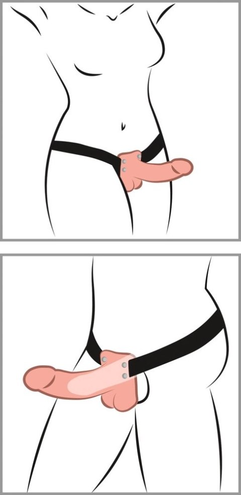 Pipedream Fetish Fantasy Uprząż z pustym rdzeniem, cielista, 19 cm