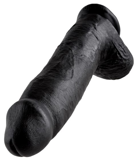 Pipedream King Cock Czarny model z jądrami 30 cm przyssawka PVC