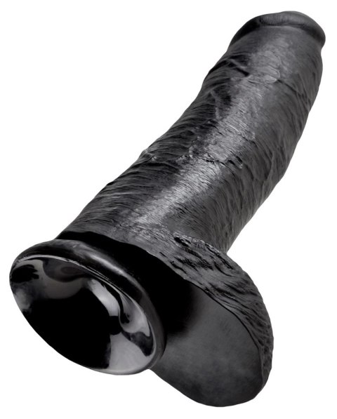 Pipedream King Cock Czarny model z jądrami 30 cm przyssawka PVC