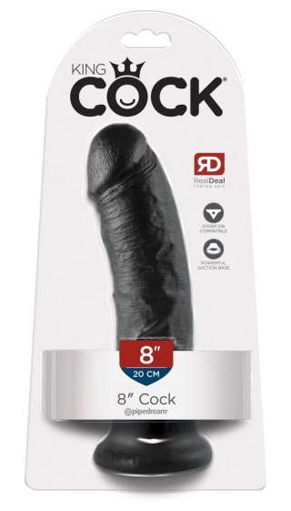 Pipedream King Cock Model 20 cm Czarny z Przyssawką PVC