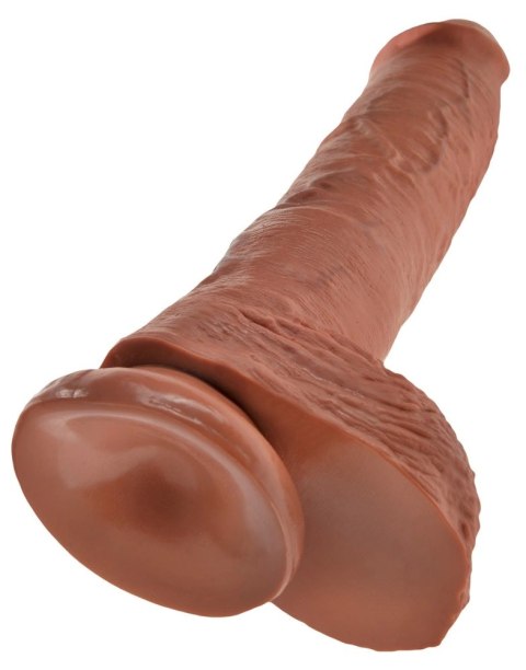 Pipedream King Cock model anatomiczny 25 cm ciemny PVC z przyssawką