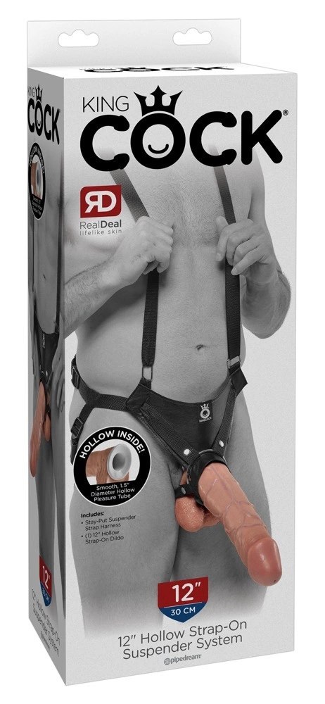 Pipedream King Cock system uprzęży z wyjmowanym elementem 30 cm czarny