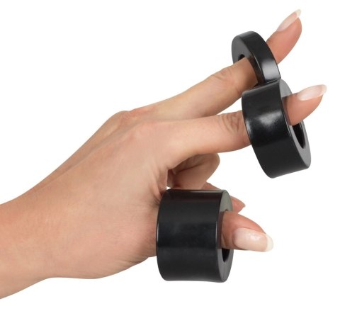 Rebel Zestaw 3 pierścieni anatomicznych TPR czarne rożne szerokości