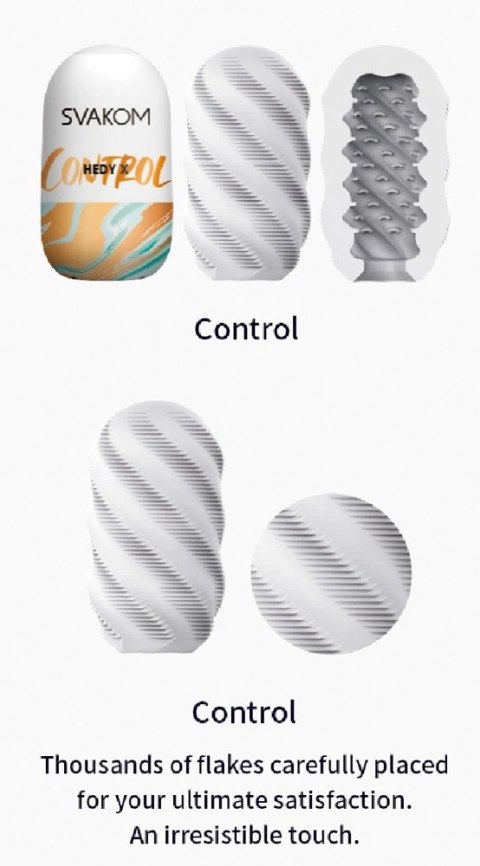 Svakom Hedy X-Control Zestaw 5 rękawow intymnych spiralnych 9 cm