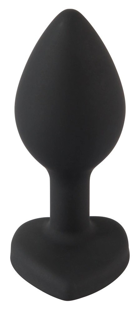 You2Toys Korek silikonowy serce z kryształem 7,3 cm czarny