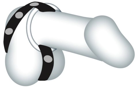 Bad Kitty - Czarny pasek z wymiennymi pierścieniami, regulowany, 3 rozmiary