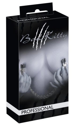 Bad Kitty Zaciski Regulowane na Łańcuszku Srebrnym 43,5 cm
