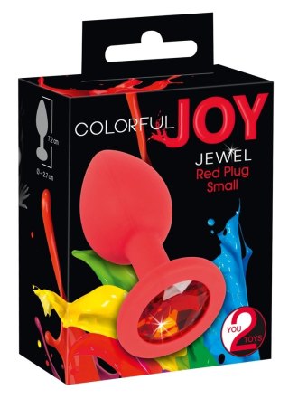 Colorful Joy Korek z Dekoracyjnym Kamieniem Szlachetnym Czerwony 7,2 cm