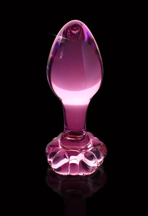 Icicles Szklany korek z ozdobną końcowką w kształcie kwiatu 8,9 cm