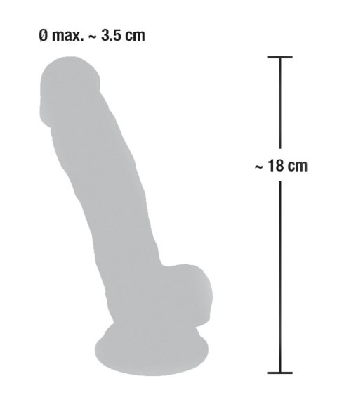 Medical Silicone Model 18cm - anatomiczny przyrząd silikonowy z przyssawką