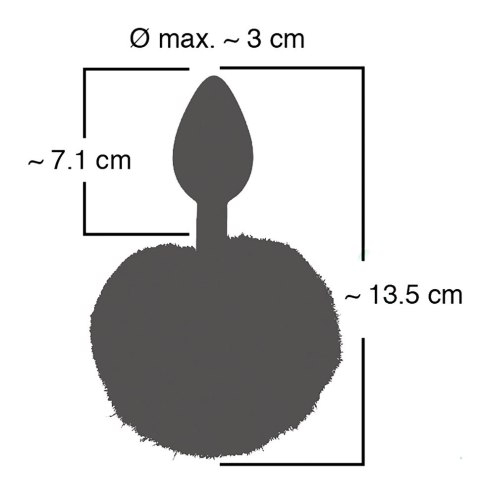 You2Toys Korek z ogonkiem kroliczka, silikonowy, rożowy, 13 cm