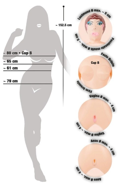 You2Toys Lala dmuchana Joann model stojący 152 cm PVC