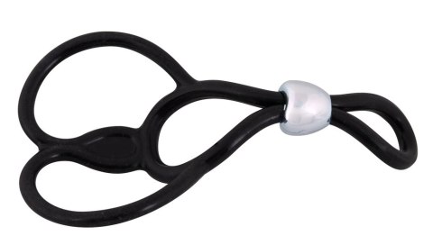 You2Toys Potrojny Pierścień Regulowany Czarny Silikon 13cm