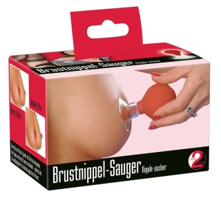 You2Toys Przyssawki do sutkow model z pompką, czerwono-przezroczyste 5,5 cm