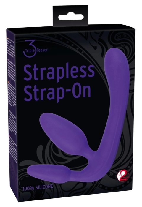 You2Toys Strapless Strap-On Fioletowy - System Intymny z 3 Wtyczkami, 20 cm
