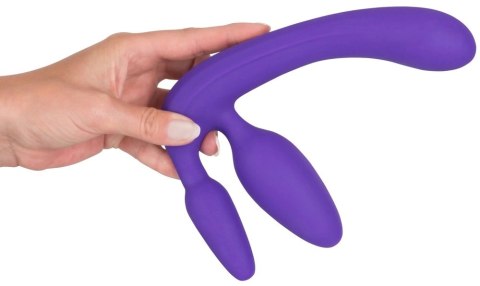 You2Toys Strapless Strap-On Fioletowy - System Intymny z 3 Wtyczkami, 20 cm