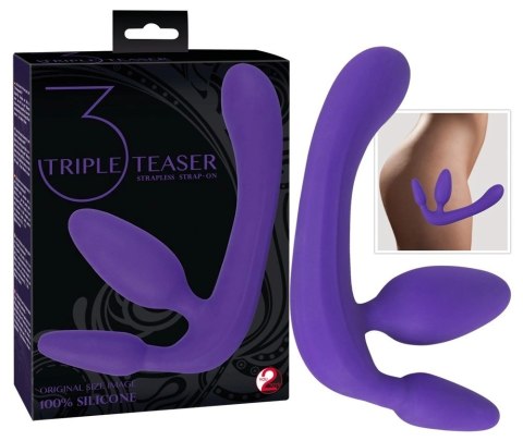 You2Toys Strapless Strap-On Fioletowy - System Intymny z 3 Wtyczkami, 20 cm