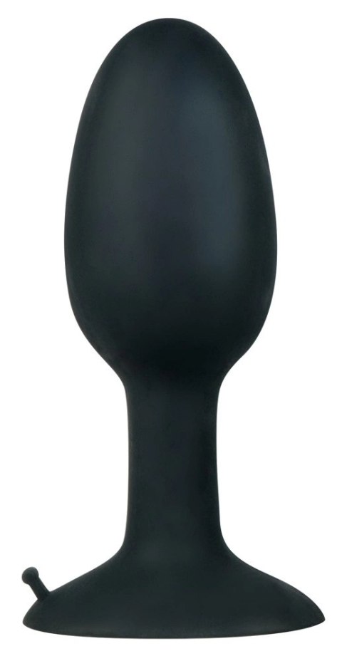 Backdoor Friend Large - silikonowy korkowy model z kulą wewnętrzną, czarny