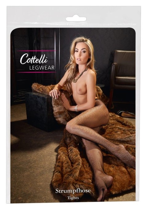 Cottelli LEGWEAR Rajstopy kabaretki czarne klasyczne S-L