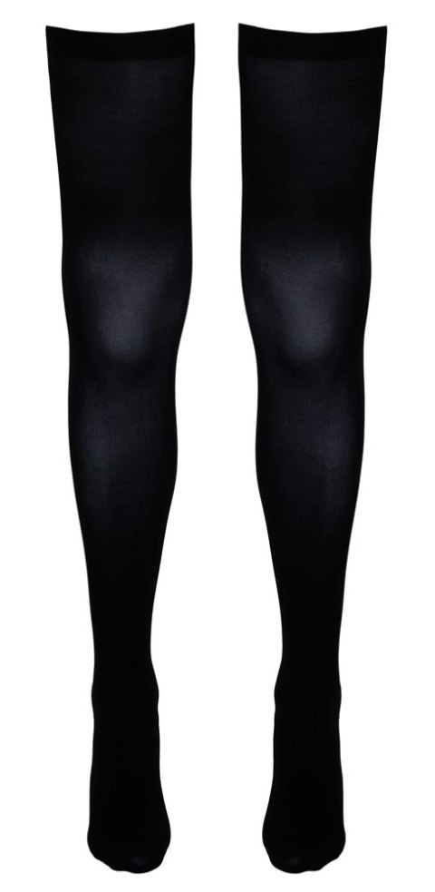 Cottelli Legwear Pończochy czarne z siateczką z tyłu S/M