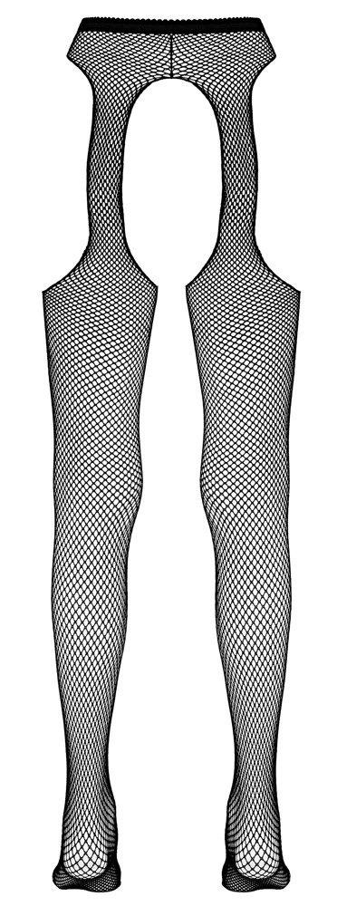 Cottelli Legwear Rajstopy Kabaretki z Pasem, Czarny L/XL