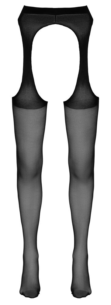 Cottelli Legwear rajstopy imitujące pas do pończoch czarne S/M