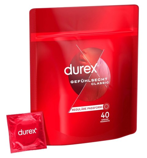 Durex Classic Lateksowe prezerwatywy 8szt z nawilżeniem, zbiorniczek