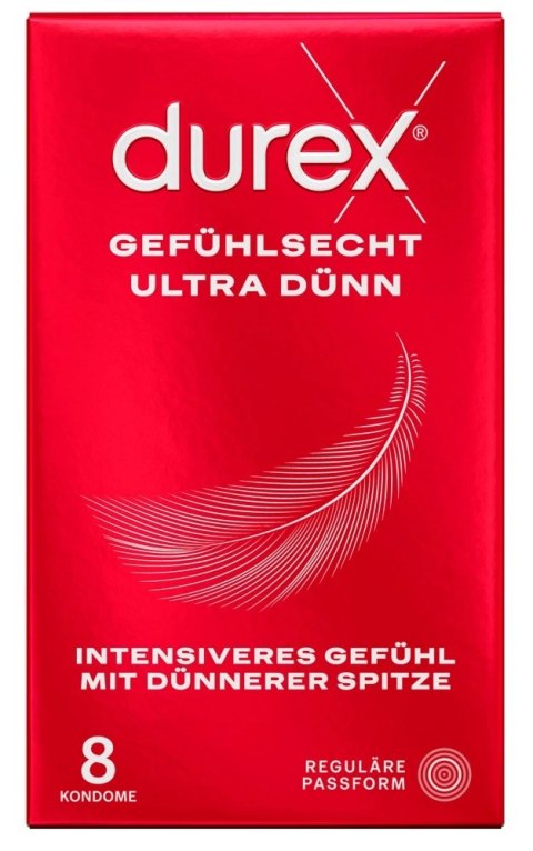 Durex Gefuhlsecht Ultra Prezerwatywy Lateksowe 20% Cieńsze 8 szt.