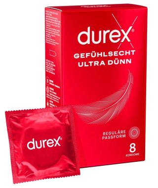 Durex Gefuhlsecht Ultra Prezerwatywy Lateksowe 20% Cieńsze 8 szt.