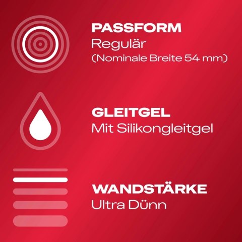 Durex Gefuhlsecht Ultra Prezerwatywy Lateksowe 20% Cieńsze 8 szt.