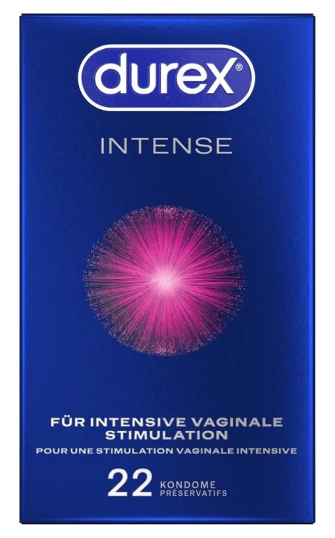 Durex Intense Orgasmic 22 szt. prążkowane miętowe prezerwatywy
