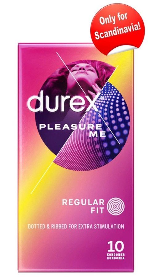 Durex Pleasure Me - Prezerwatywy Żebrowane i Nubbingowane 10 szt.