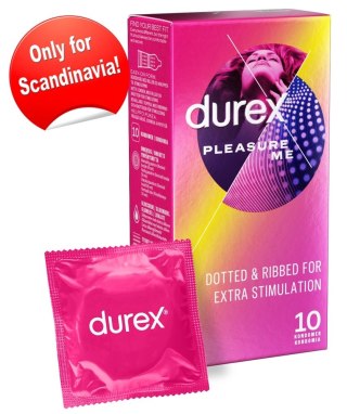 Durex Pleasure Me - Prezerwatywy Żebrowane i Nubbingowane 10 szt.