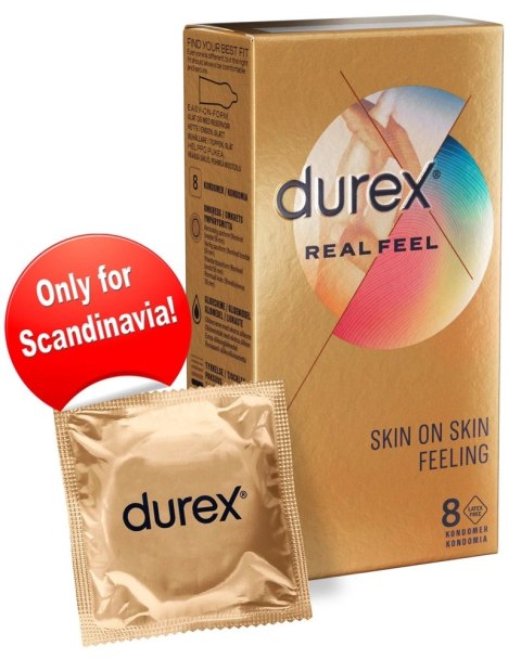Durex Real Feel 8 szt. - prezerwatywy bez lateksu, poliizopren