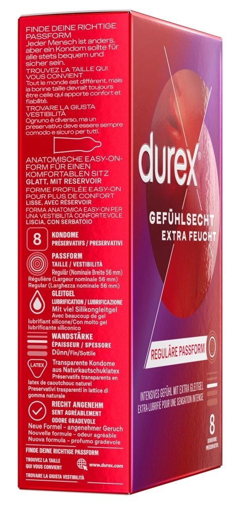 Durex Sensitive Extra Feucht 8 szt. - prezerwatywy silnie nawilżone