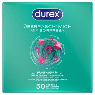 Durex Surprise Me - Zestaw 30 prezerwatyw, 4 warianty, Mix Classic