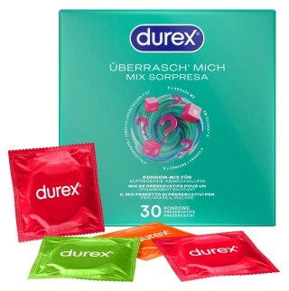 Durex Surprise Me - Zestaw 30 prezerwatyw, 4 warianty, Mix Classic