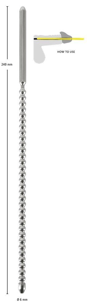 Mystim Plug Dilator ze stali nierdzewnej 24 cm, kulisty kształt