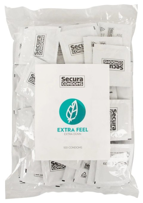 Secura Extra Feel - prezerwatywy ultra cienkie, 100 sztuk, transparentne