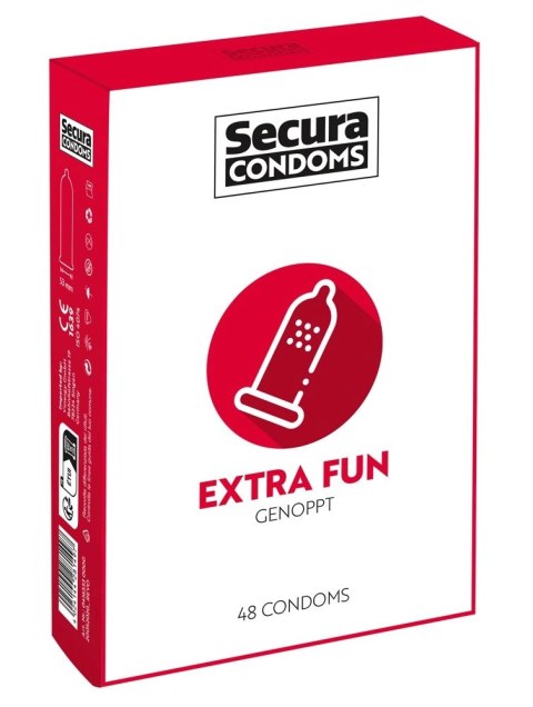 Secura Extra Fun 48 szt. prezerwatywy z wypustkami silikonowe