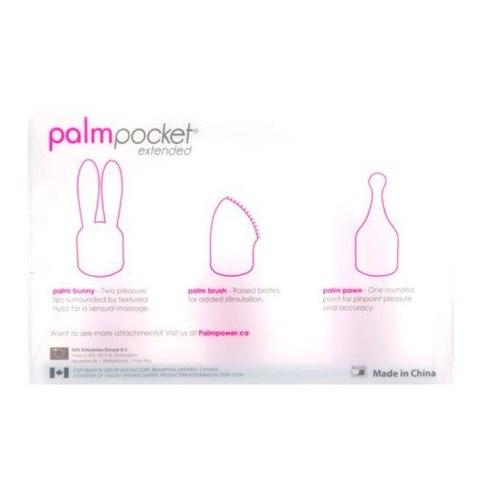 PalmPower PalmPocket Extended - Zestaw 3 silikonowych końcowek do masażera