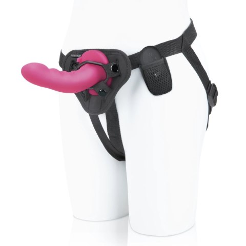 Pegasus Curved Pink Model Strap-On z Pilotem Bezprzewodowym 6"