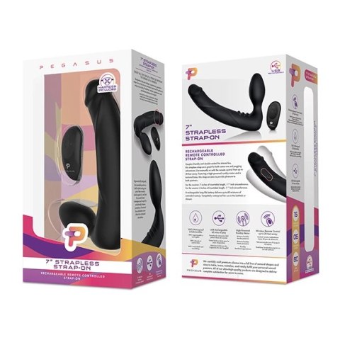 Pegasus Silikonowy System Intymny Podwojny Pilot Bezprzewodowy Czarny