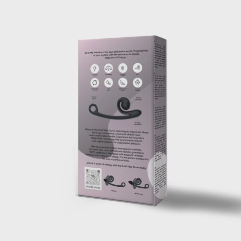 Snail Vibe Curve Czarny - Dwusilnikowy model z technologią Slide'n'Roll