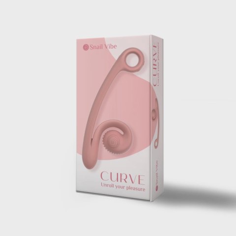 Snail Vibe Curve Peach - dwusilnikowy model z funkcją Slide'n'Roll, silikon