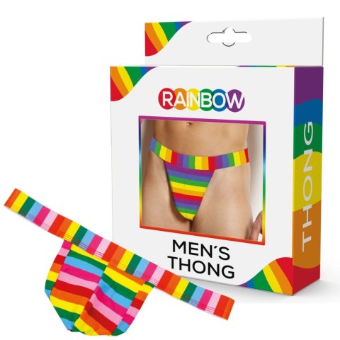 Svenjoyment Stringi męskie Rainbow One Size - elastyczny materiał